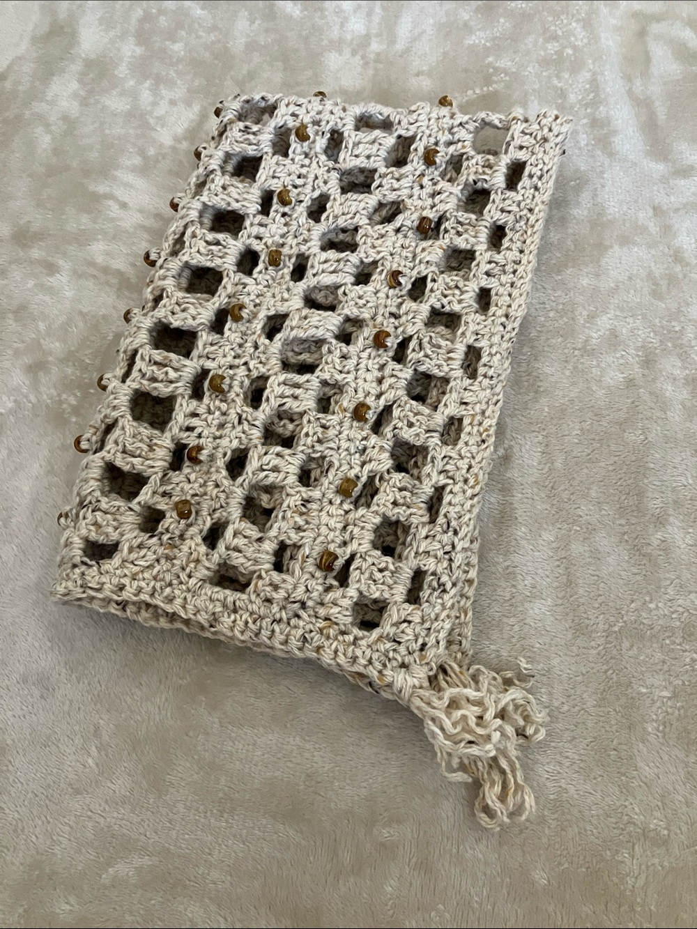 Small Sensory Lap Blanket Handmade Crochet Fidget Comfort for Dementia ADHD